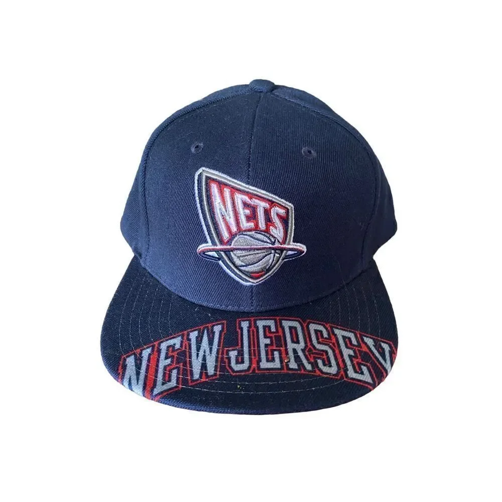 NBA, Mitchell & Ness men’s New Jersey nets, blue hand with classic hat